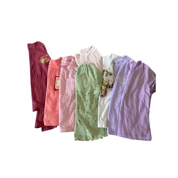 Cat & Jack Other - Cat & Jack Girls Shirt Lot Size 6/7 S 8 Tops Short Sleeve Long Sleeve Unicorn